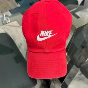 Nike Red Cap with White Logo